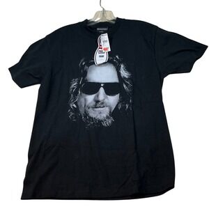 Loser Machine Co The Big Lebowski The Dude Graphic T-Shirt Black Mens Size S NWT